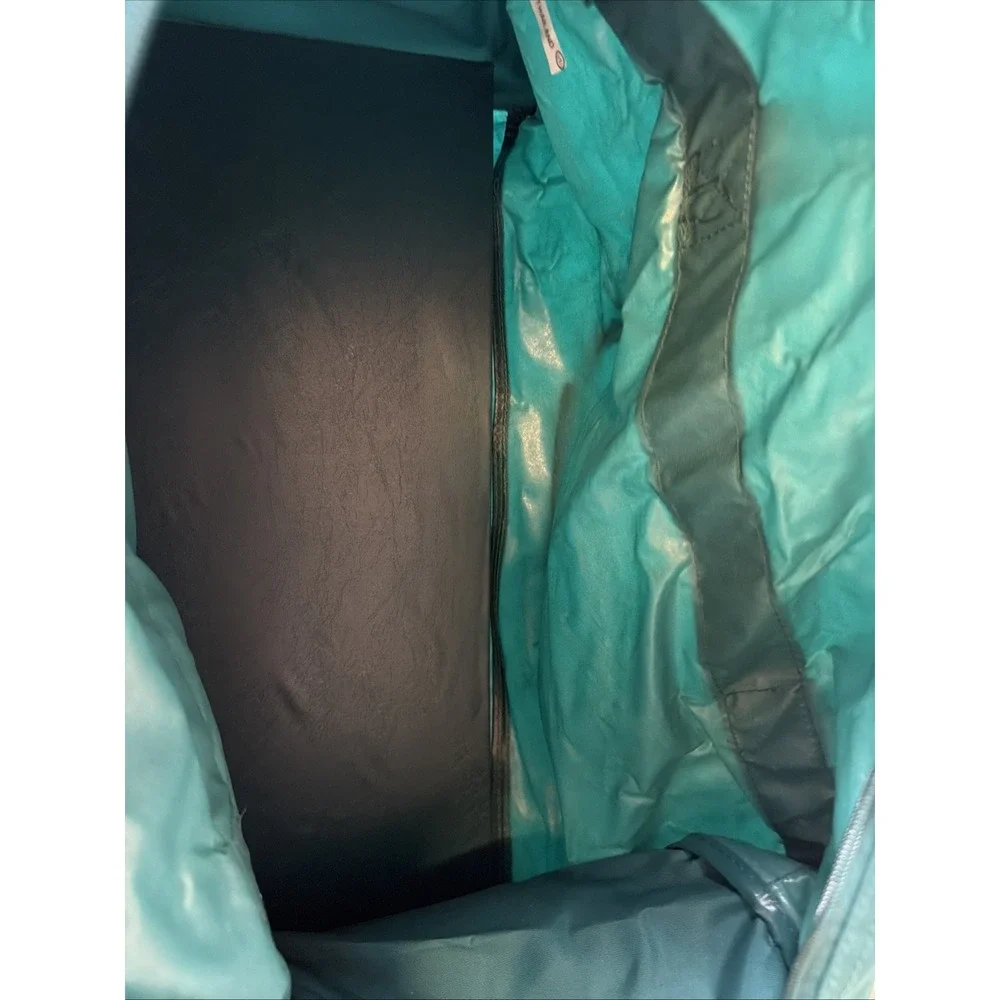 Vintage Wilson Sporting Goods Duffle Bag Teal Blue Purple Retro Gym Bag Carry On
